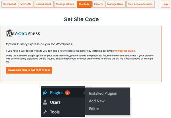 Firsty Express - Get Site Code